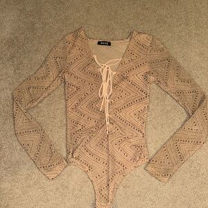 Long sleeve mesh bodysuit